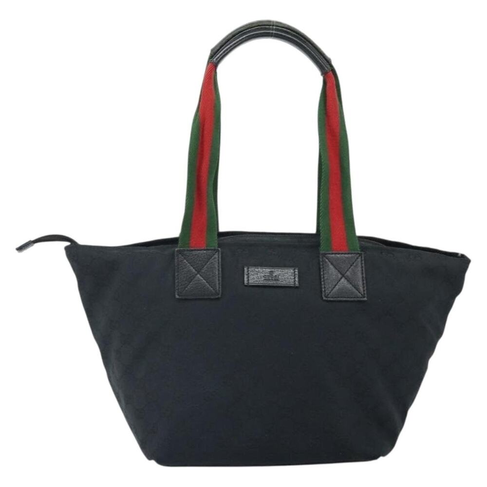 Gucci GG Canvas Web Tote Bag Black